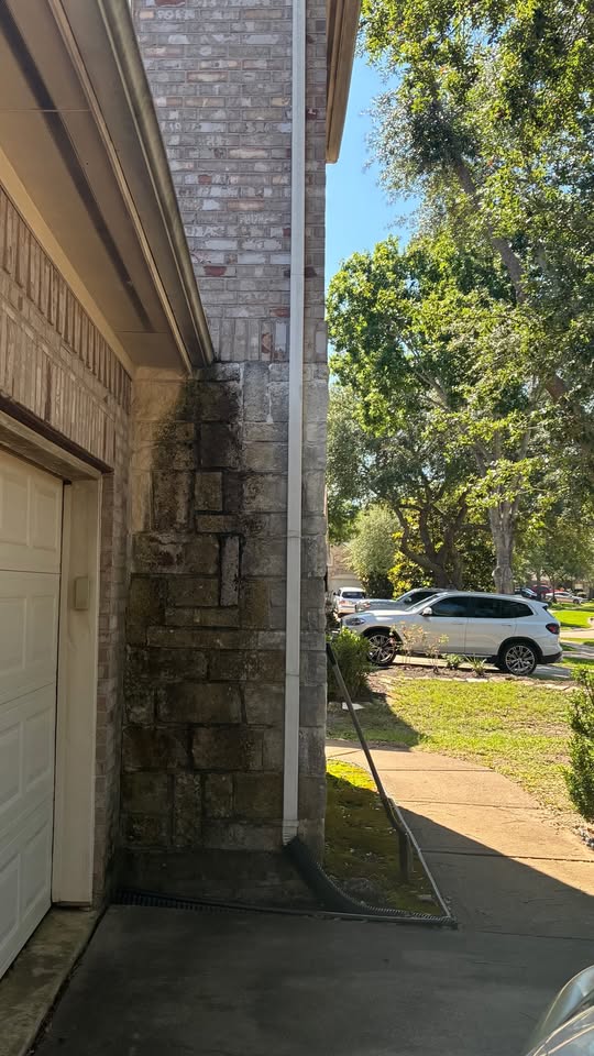 House and brick cleaning before