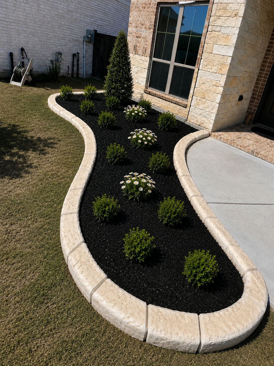 Front yard landscape makeover after