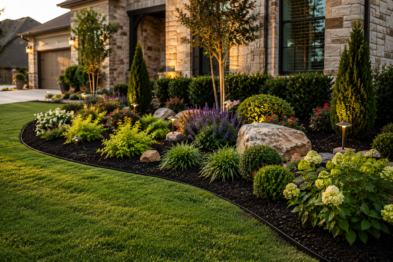 Premium beds and planting landscape service